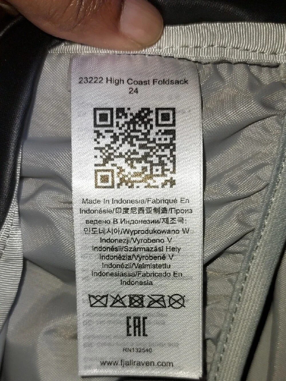 Fjallraven Black High Coast Foldsack 24 Backpack